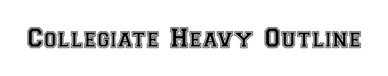 Collegiate Heavy Outline font - Dafont