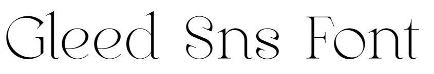 Gleed Sns Font free download