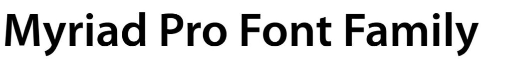 Myriad Pro Font free download