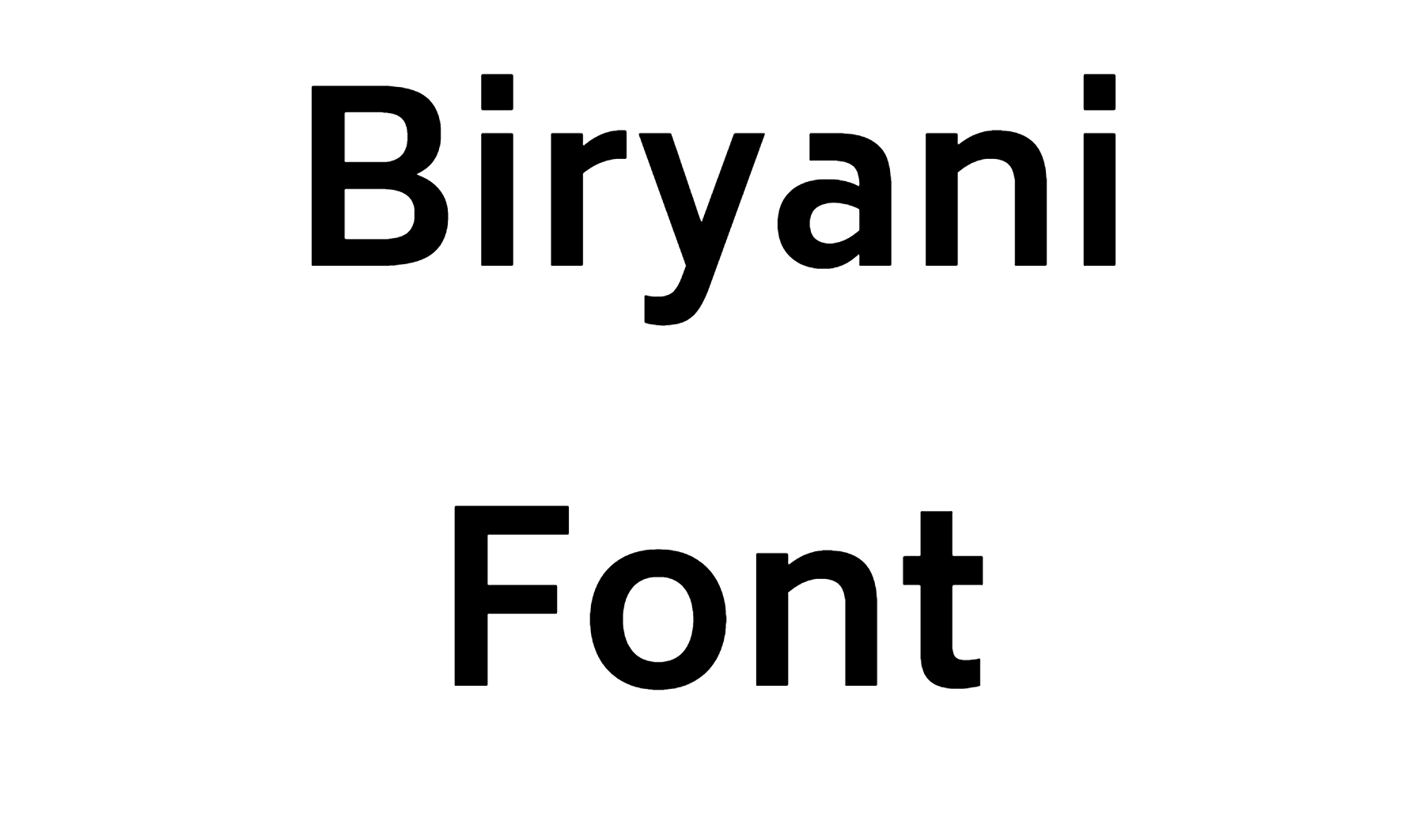 Biryani Font