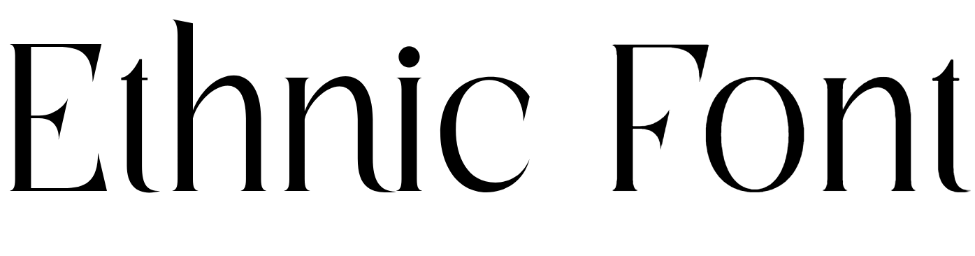 Ethnic Font