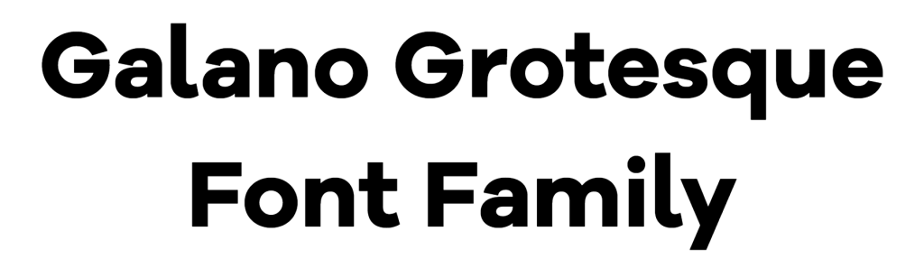 Galano Grotesque Font