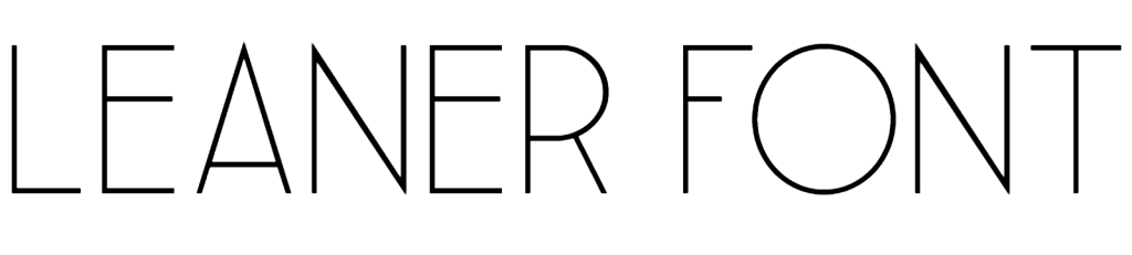 Leaner Font