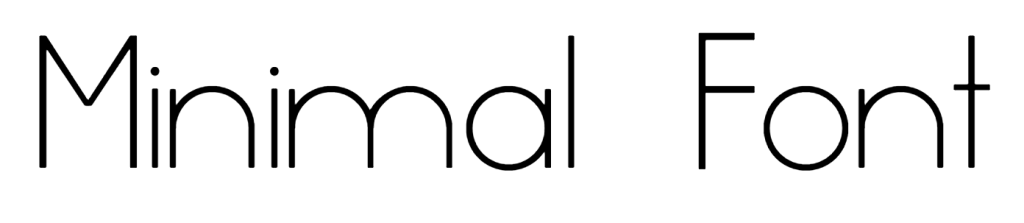 Minimal Font