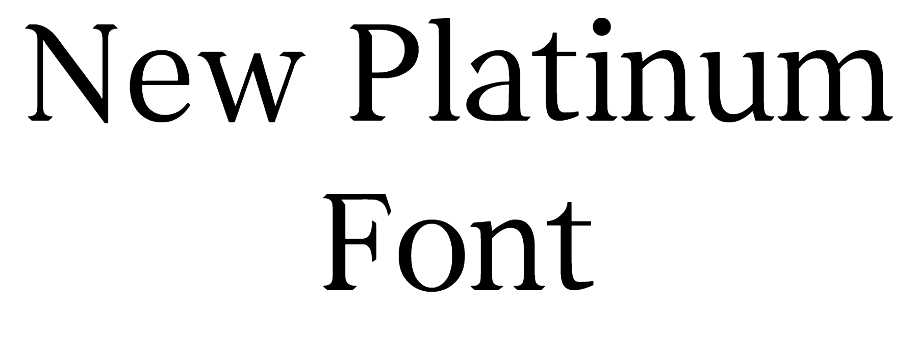 New Platinum Font