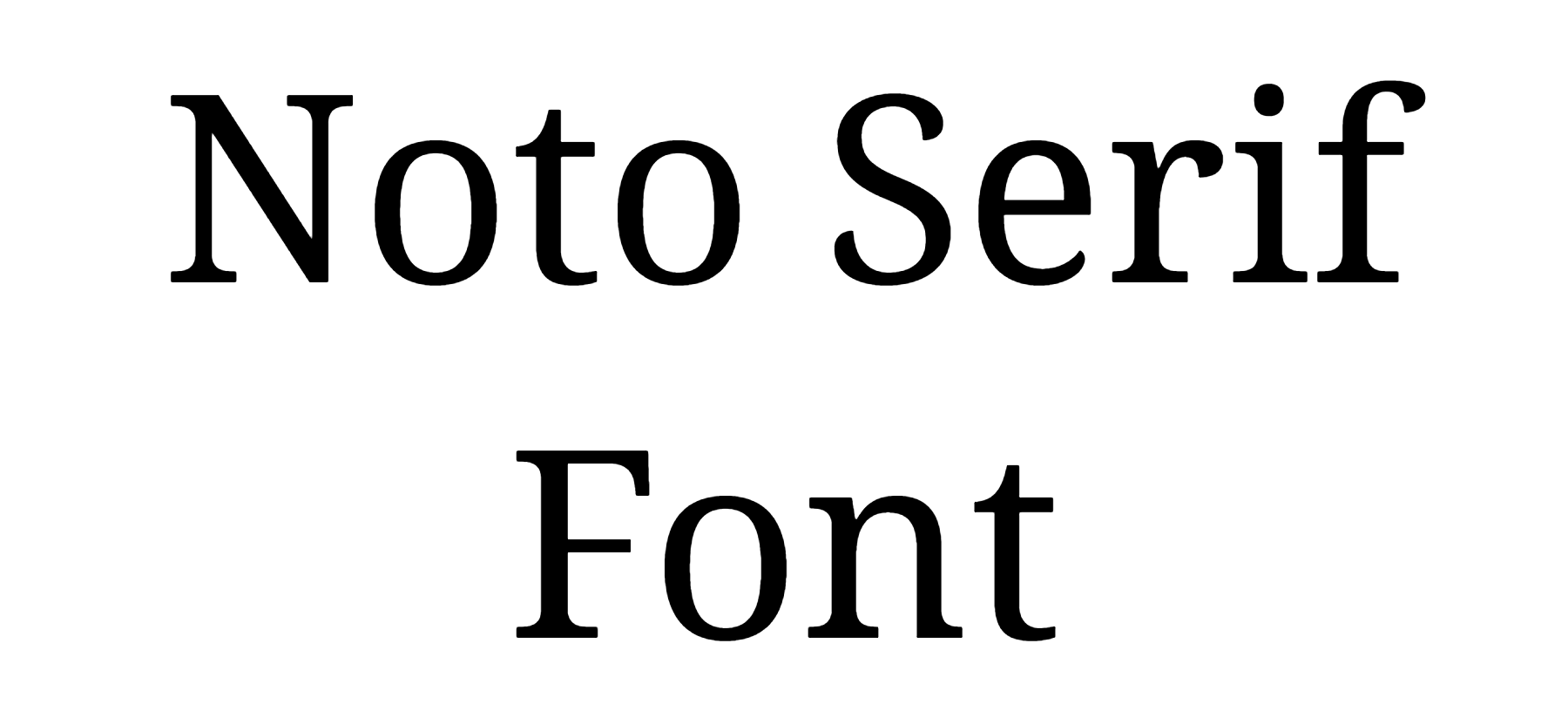 Noto Serif Font