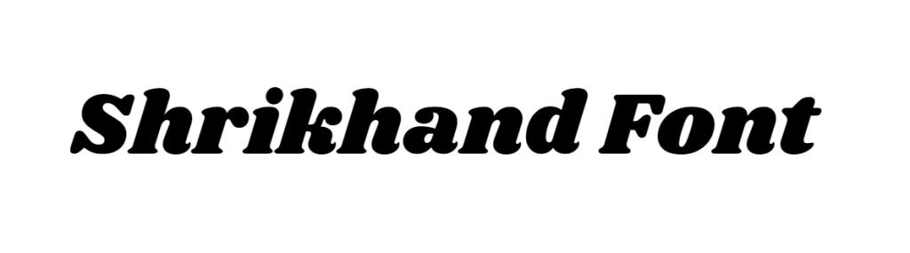 Shrikhand Font download