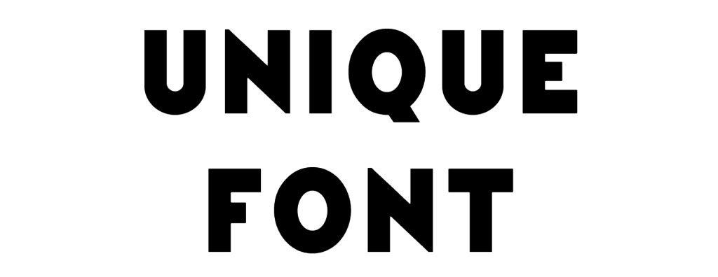 Unique Font