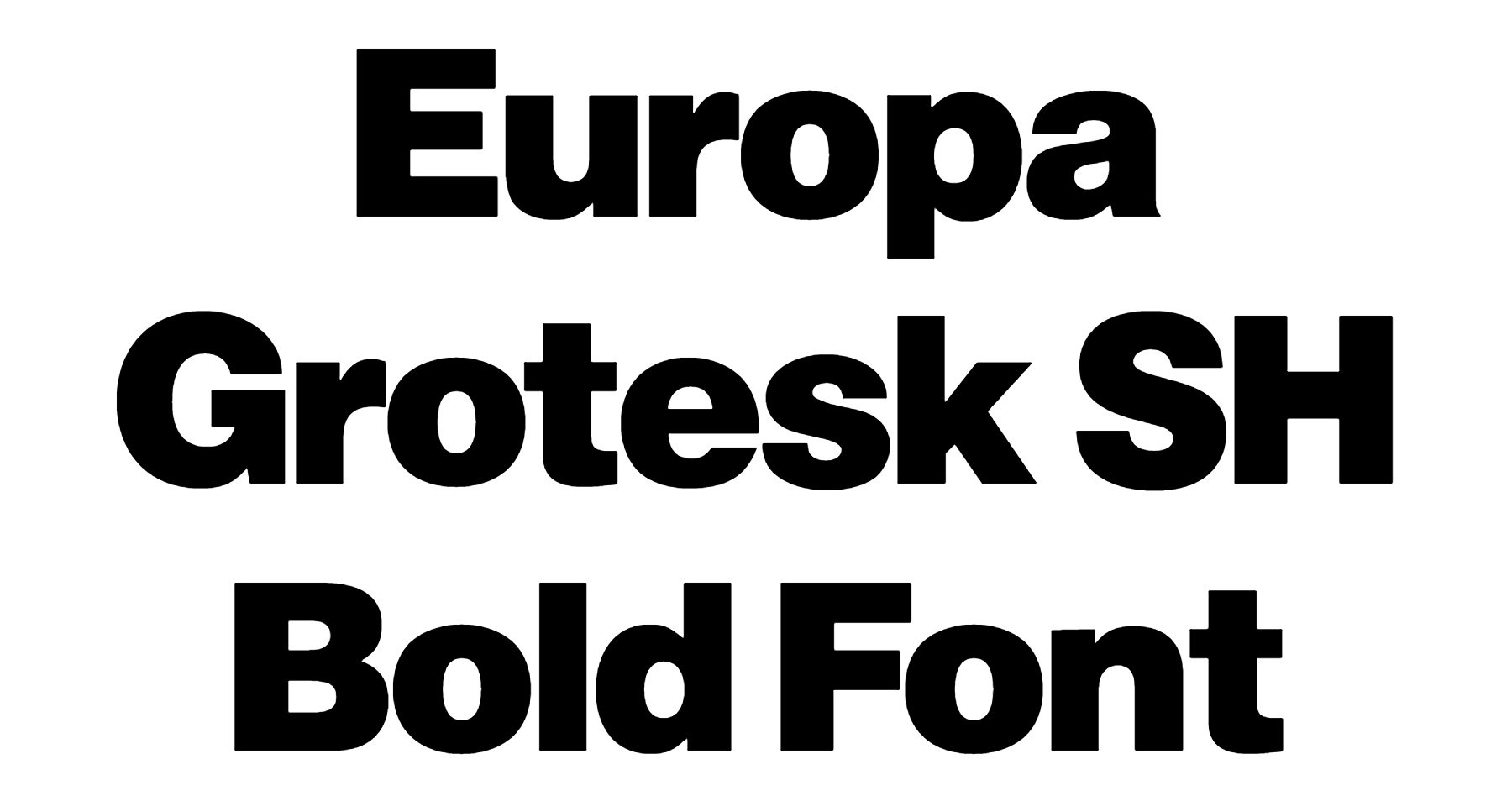 Europa Grotesk SH Bold Font Download