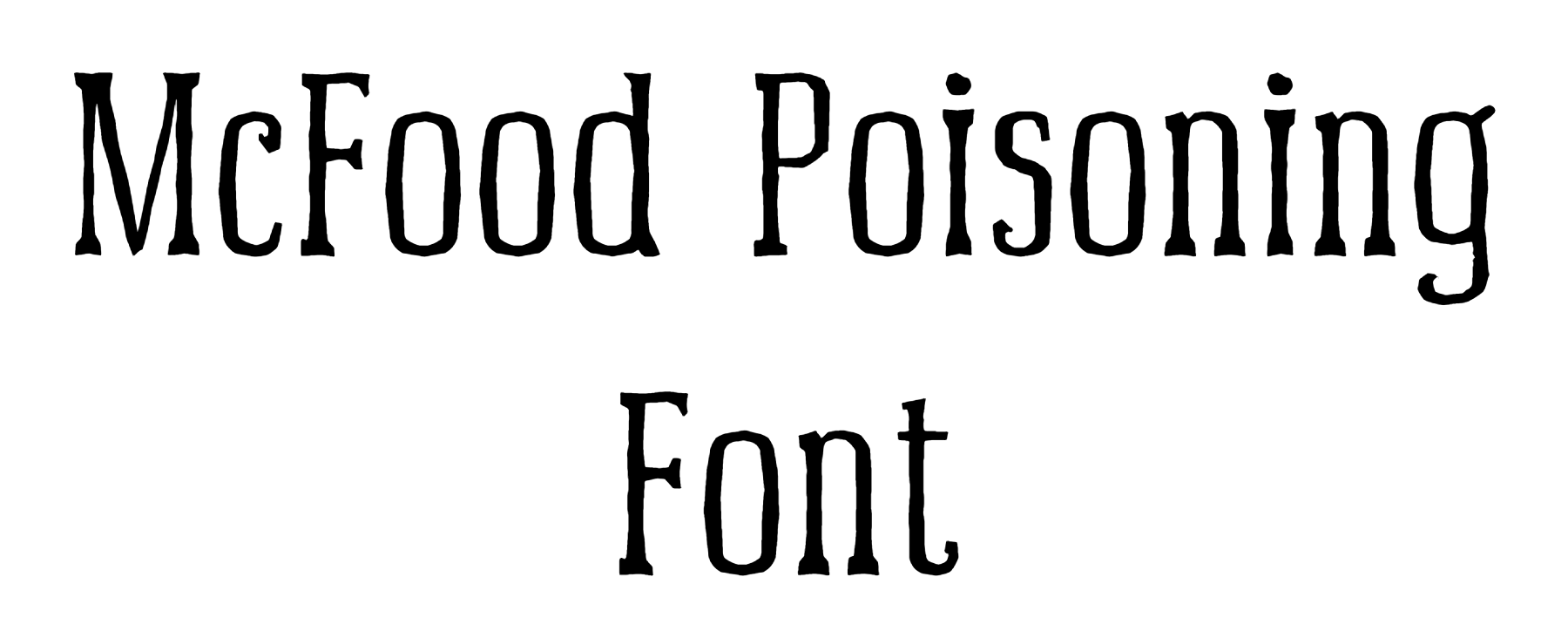 McFood Poisoning Font Download