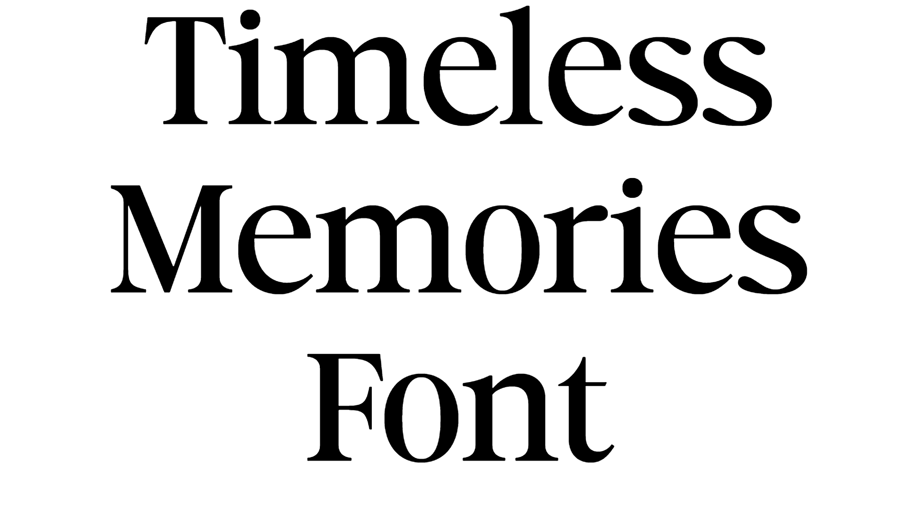 Timeless Memories Font Download
