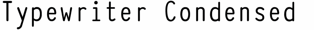 Typewriter Condensed Font style