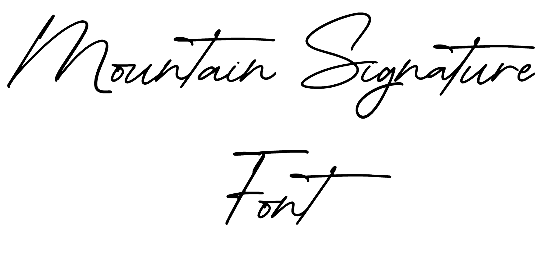 Mountain Signature Font Download