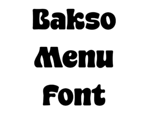 Bakso Menu Font Download