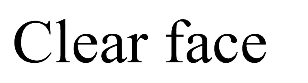 Clear face font free download