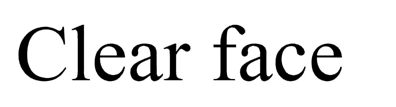 Clear face font free download