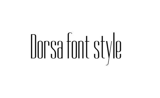 Dorsa Font Download, Free Font