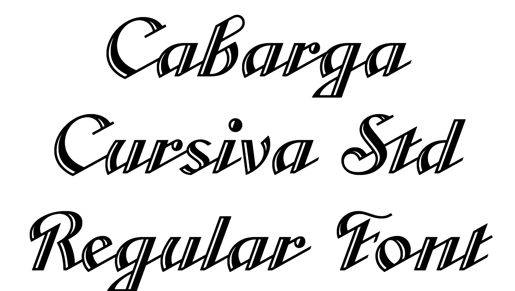Cabarga Cursiva Std Regular Font Download
