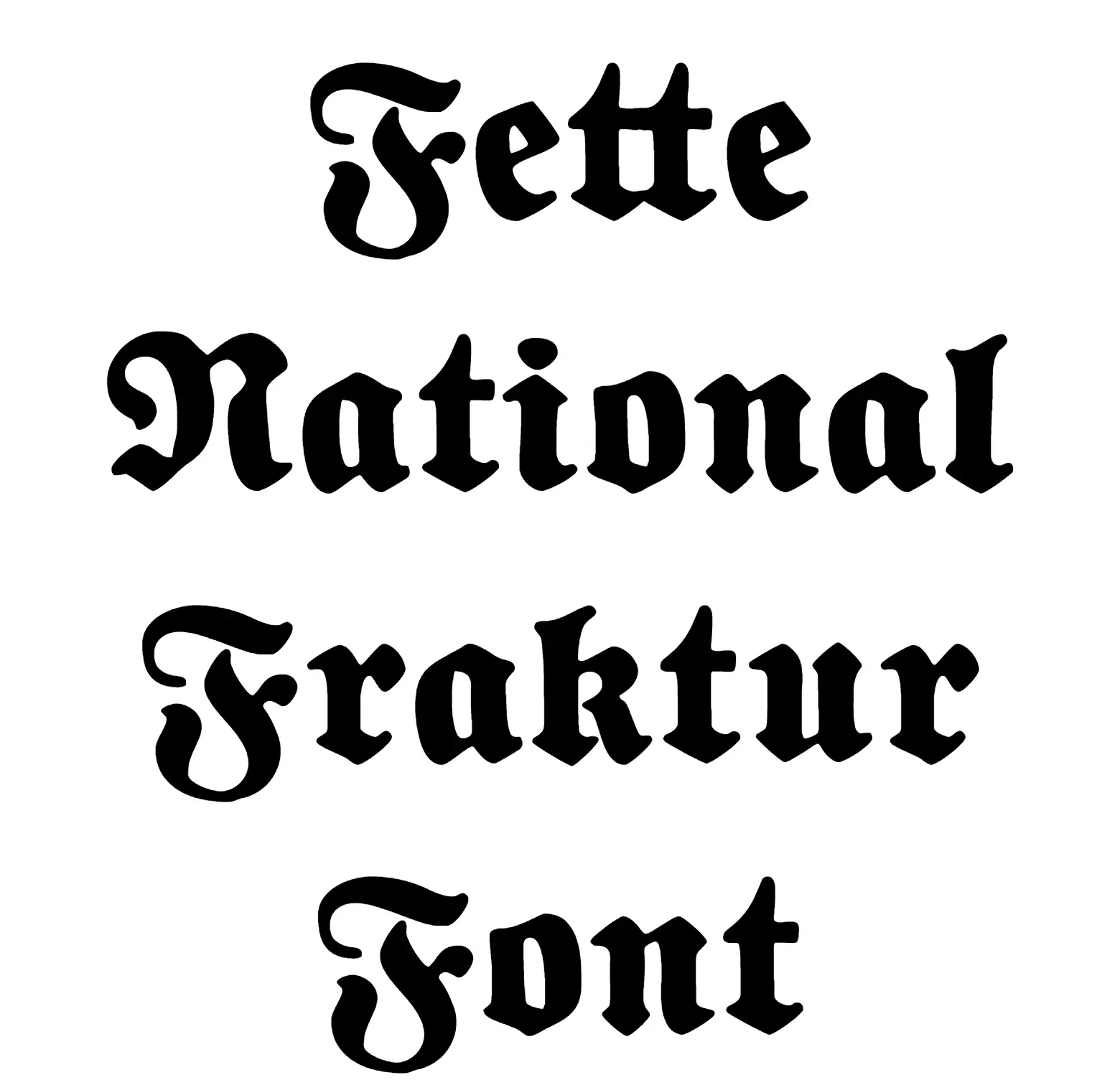 Fette National Fraktur Font