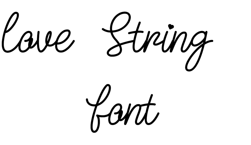 Love String Font Download