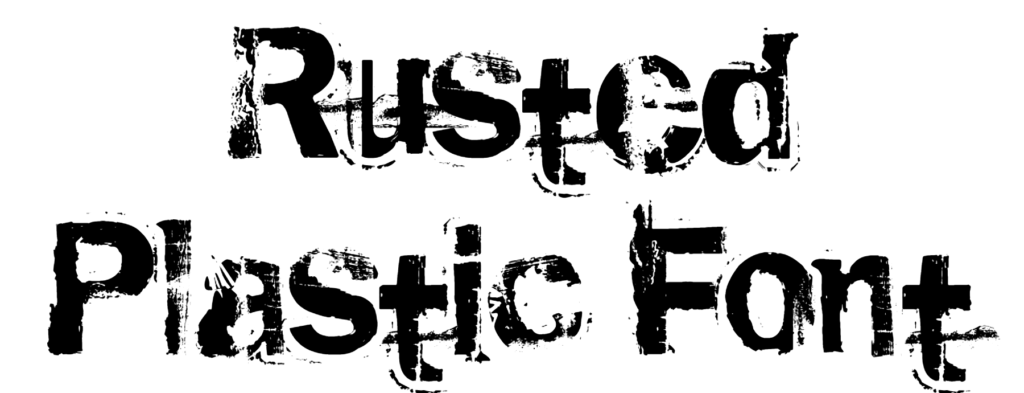 Rusted Plastic Font download