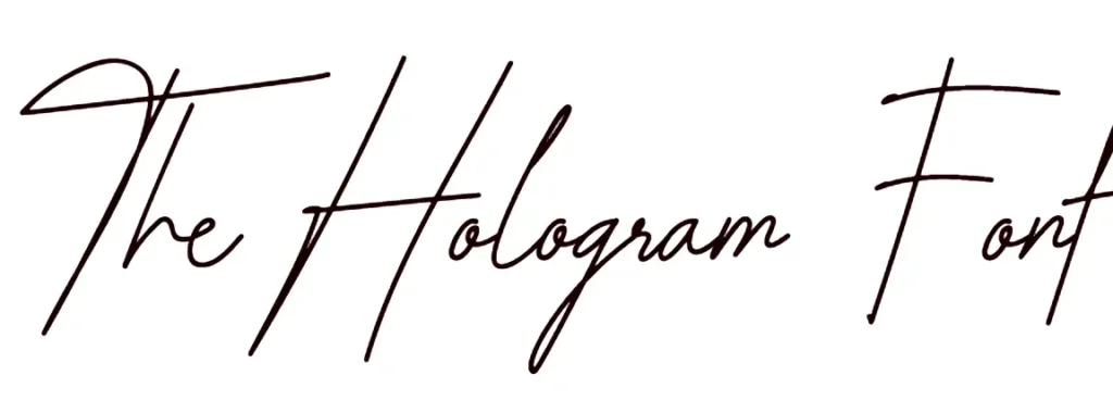 The Hologram Font download