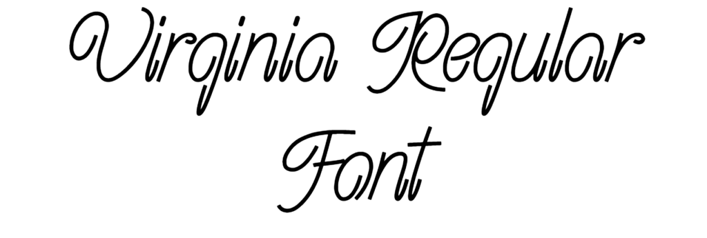 Virginia Regular Font download