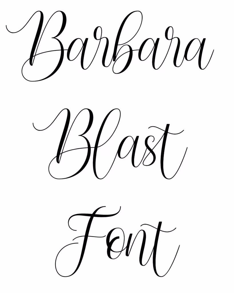 Barbara Blast Font