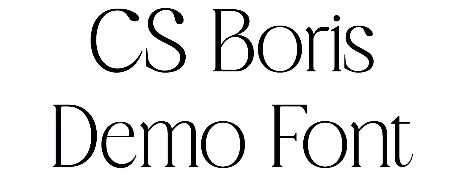Select CS Boris Demo Font CS Boris Demo Font