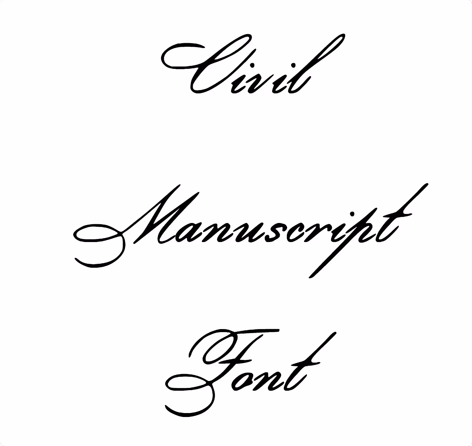 Civil Manuscript Font