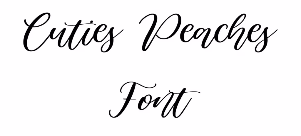 Select Cuties Peaches Font