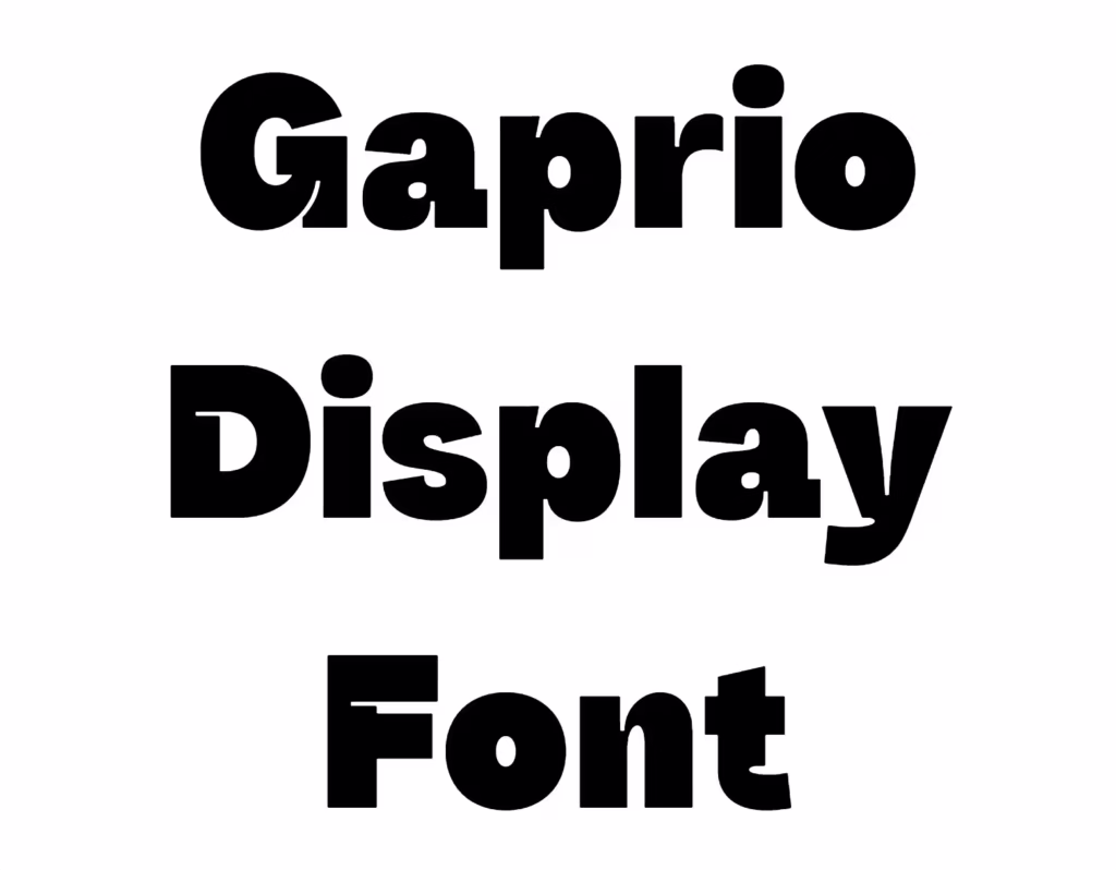 Gaprio Display Font