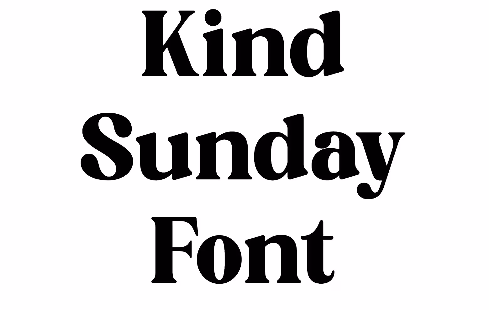 Kind Sunday Font