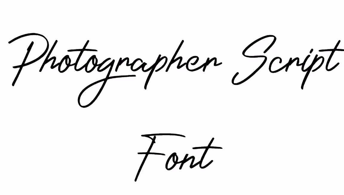 Photograph Script Font