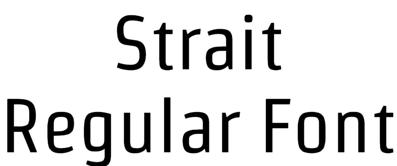Strait Regular Font